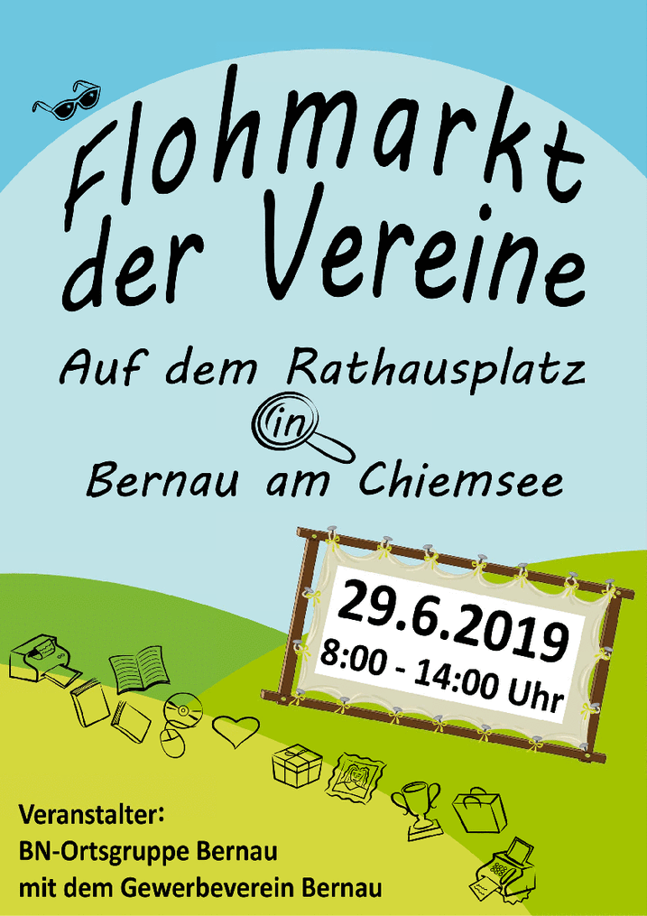 Sa 29.06.2019 Flohmarkt der Vereine in Bernau am Chiemsee